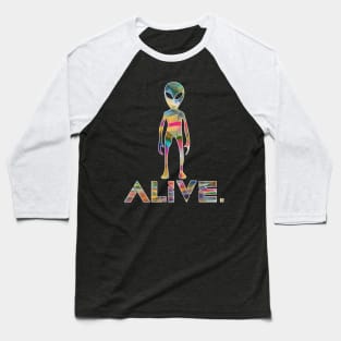 Universe Alien UFO Alive Baseball T-Shirt